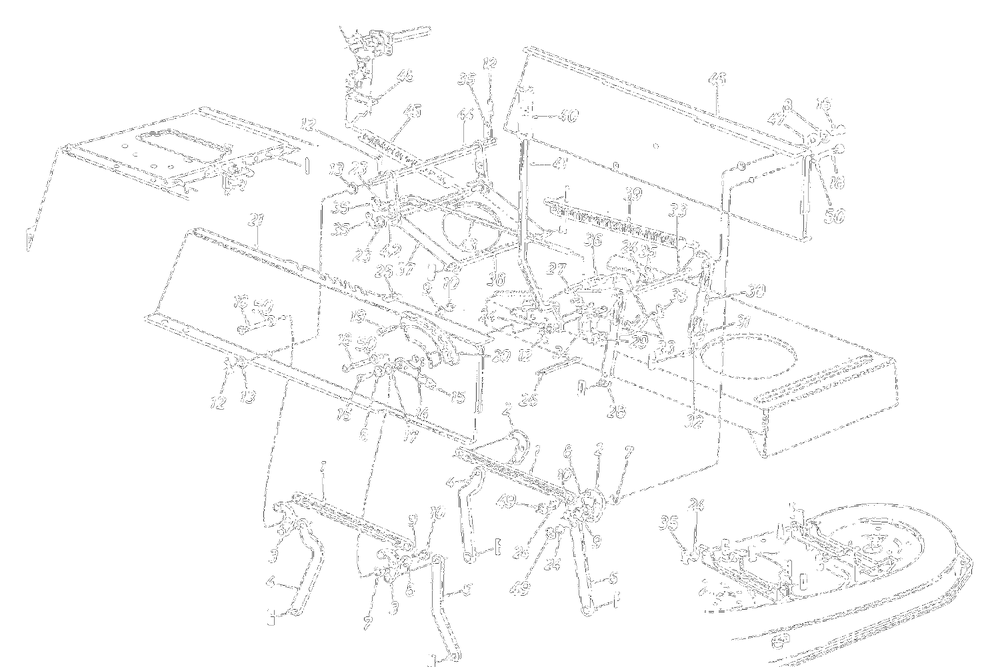 Deck Liftandhanger Assembly Diagram and Parts List for 13AM675G062 2001 Yard Machines Lawn Tractor